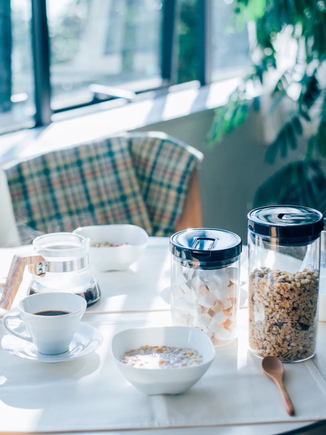Glass container for storing coffee, 1000 ml