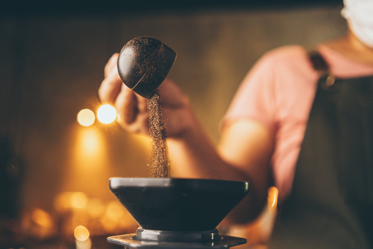 Grounded coffee for Aeropress