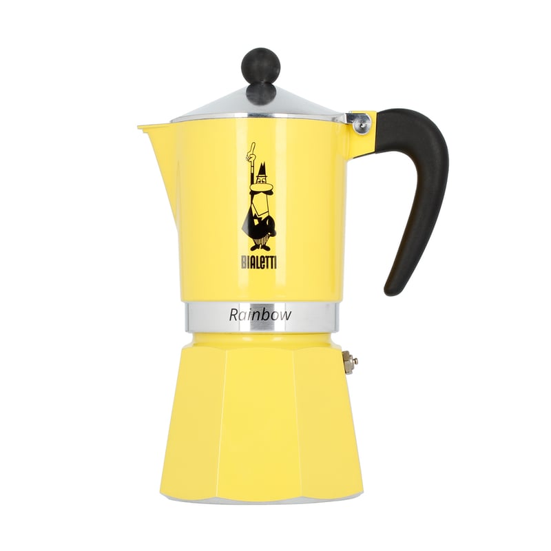 BIALETTI MOKA RAINBOW Coffee Maker, 6tz, Yellow