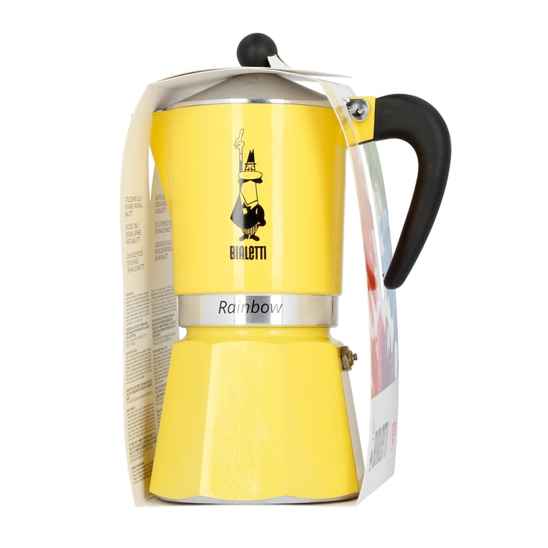 BIALETTI MOKA RAINBOW Coffee Maker, 6tz, Yellow