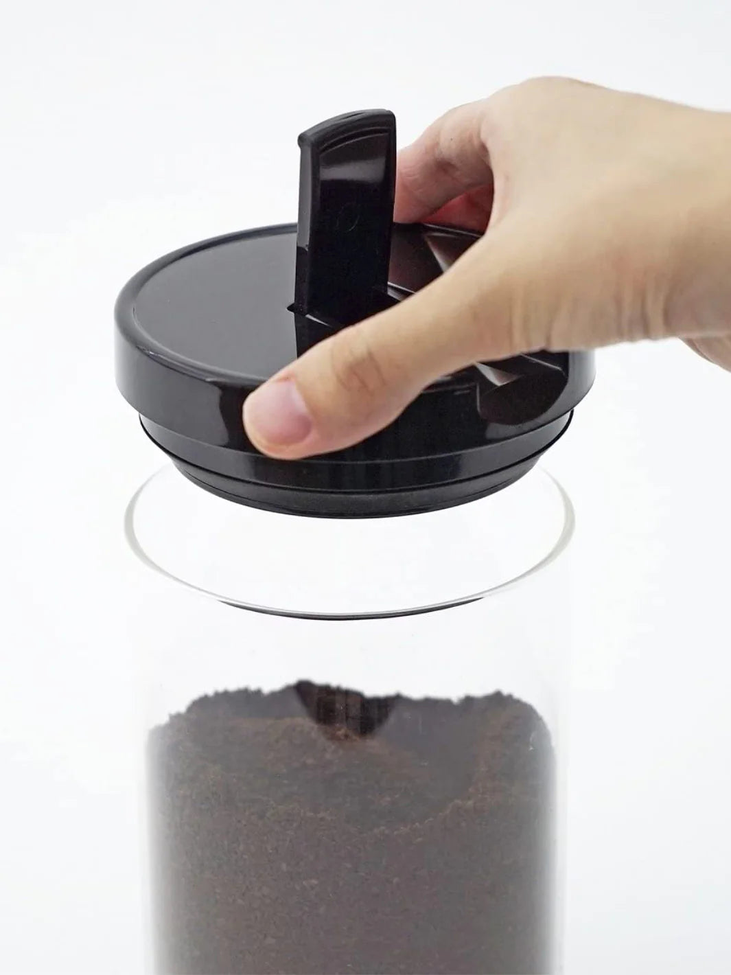 Glass container for storing coffee, 1000 ml