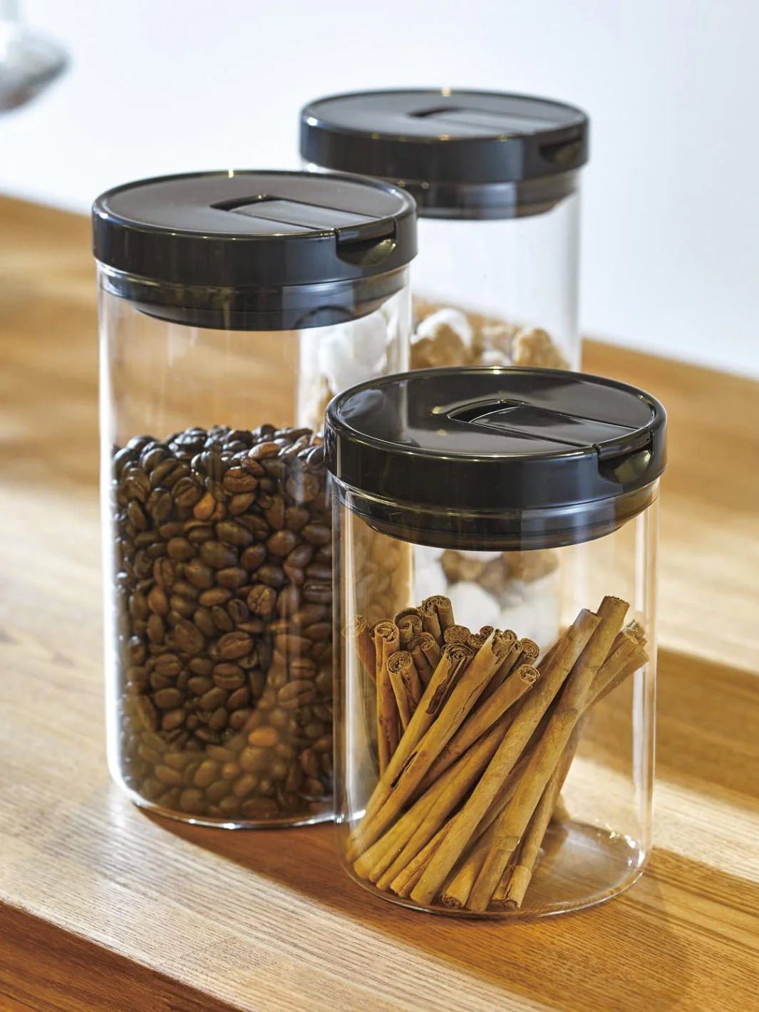 Glass container for storing coffee, 1000 ml